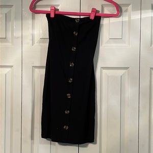Bodycon Strapless Black Dress